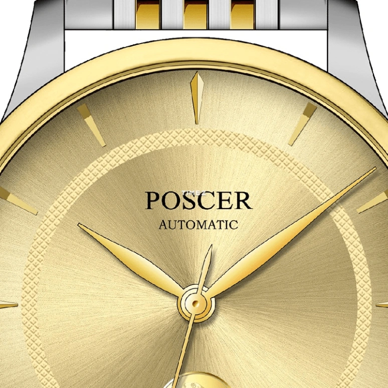 POSCER,Gentleman 40.50mm,40.50mm,Stainless Steel,Silver,Automatic,Sapphire,Glass,Round,P,P.6186MK.VVG