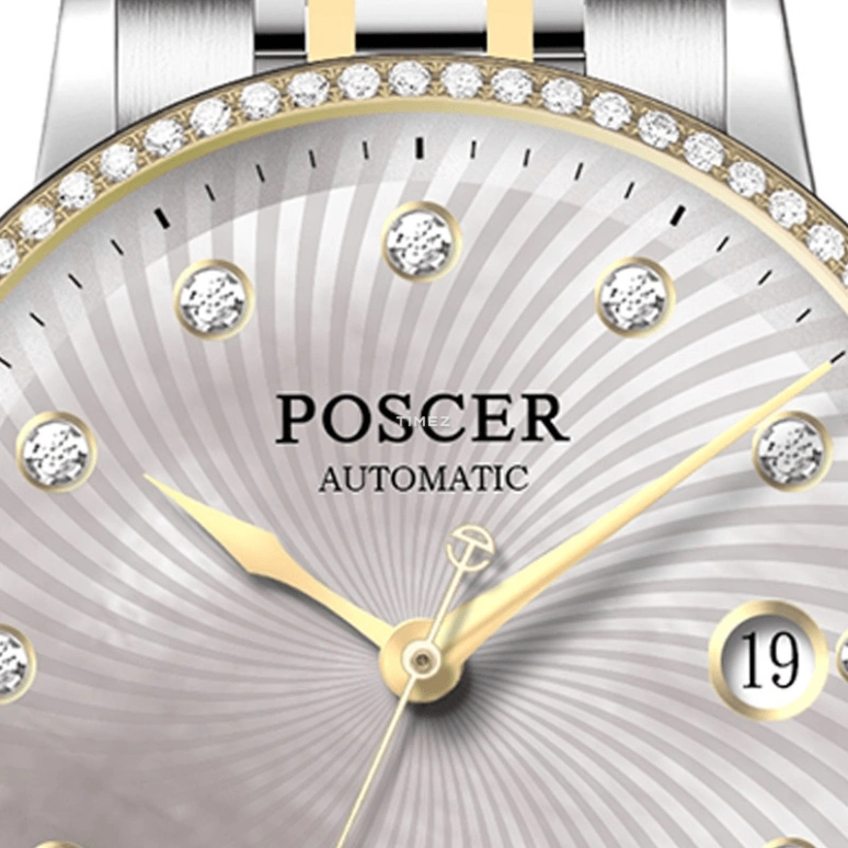 POSCER,Sun moon and stars 28mm,28mm,Stainless Steel,Silver,Automatic,Day,Sapphire,Glass,P,P.6600L.VVW