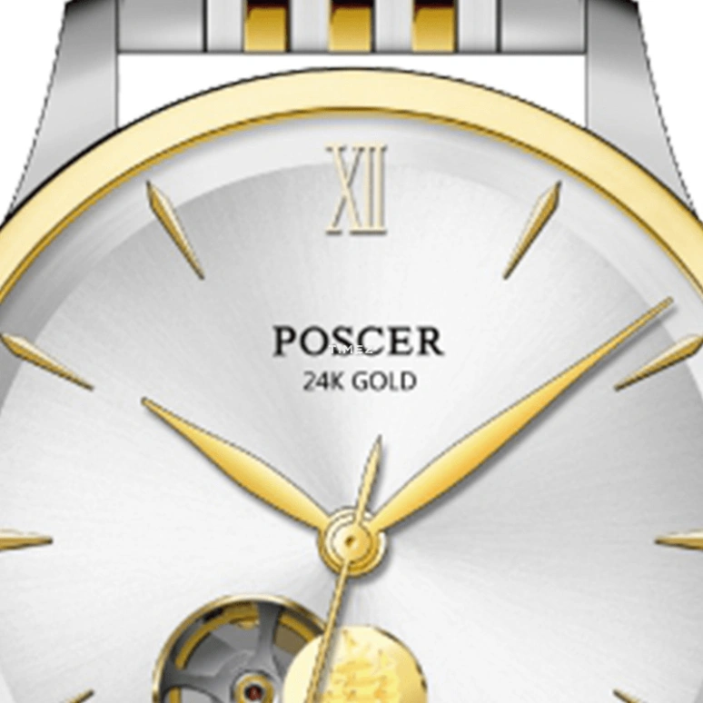 POSCER,Gentleman 40.50mm,40.50mm,Stainless Steel,Silver,Automatic,Sapphire,Glass,Round,P,P.6183MK.VVW