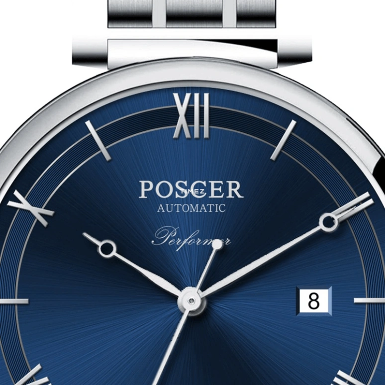 POSCER,Performer 41mm,41mm,Stainless Steel,Blue,Automatic,Day,Sapphire,Glass,P,P.6197M.WWU