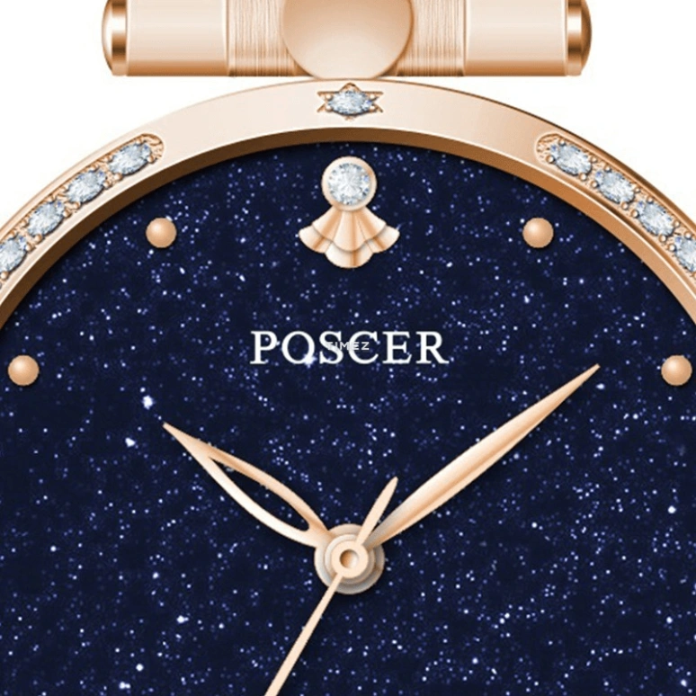 POSCER,Lover's Knot 30.50mm,30.50mm,Stainless Steel,Blue,Automatic,Sapphire,Glass,Round,P,P.8300L.RRU