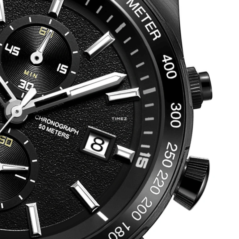 POSCER,Attitude 41mm,41mm,Stainless Steel,Black,Quartz,Chronograph,Day,P,P.8271M.BBB