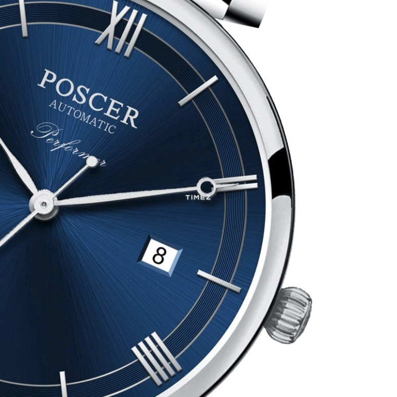 POSCER,Performer 41mm,41mm,Stainless Steel,Blue,Automatic,Day,Sapphire,Glass,P,P.6197M.WWU
