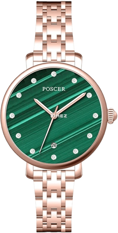 POSCER,Yayun 31mm,31mm,Stainless Steel,Green,Quartz,Day,Sapphire,Glass,P,P.8298L.RRL