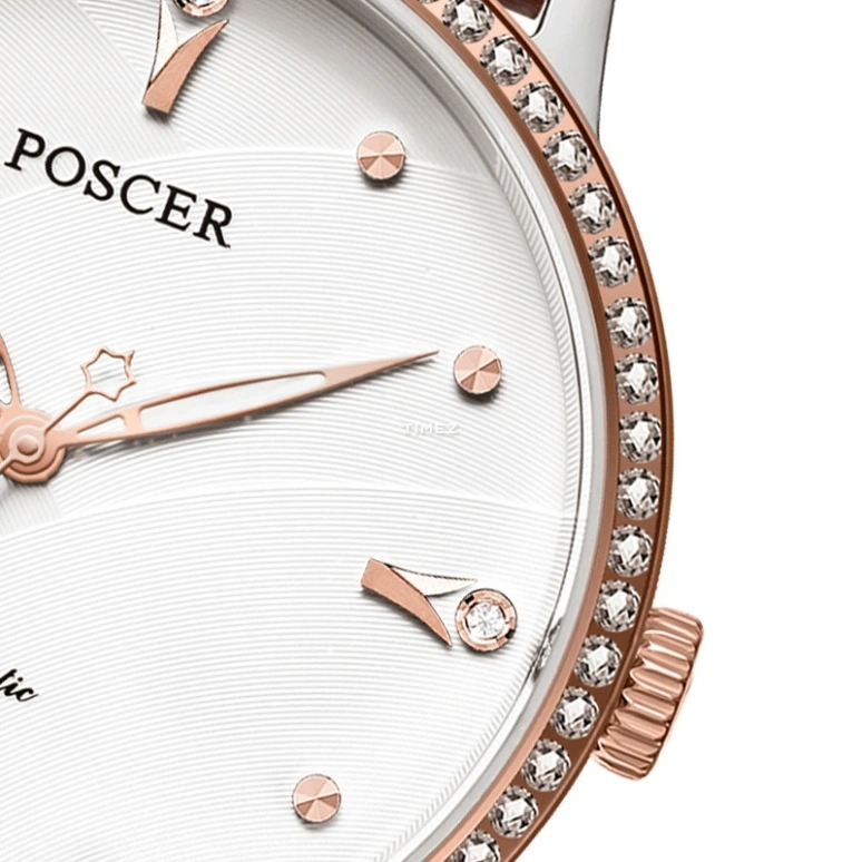 POSCER,Only 32mm,32mm,Stainless Steel,White,Automatic,Sapphire,Glass,Round,P,P.6162L.REW