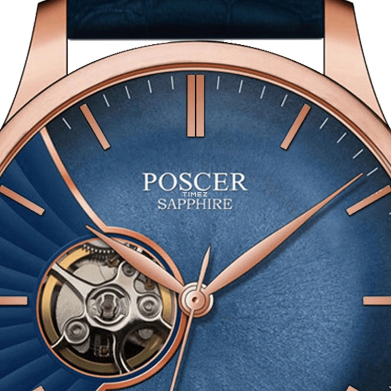 POSCER,Gentleman 40.50mm,40.50mm,Stainless Steel,Blue,Automatic,Sapphire,Glass,Round,P,P.6118M.RUU