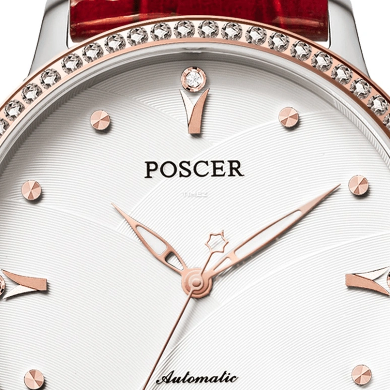POSCER,Only 32mm,32mm,Stainless Steel,White,Automatic,Sapphire,Glass,Round,P,P.6162L.REW
