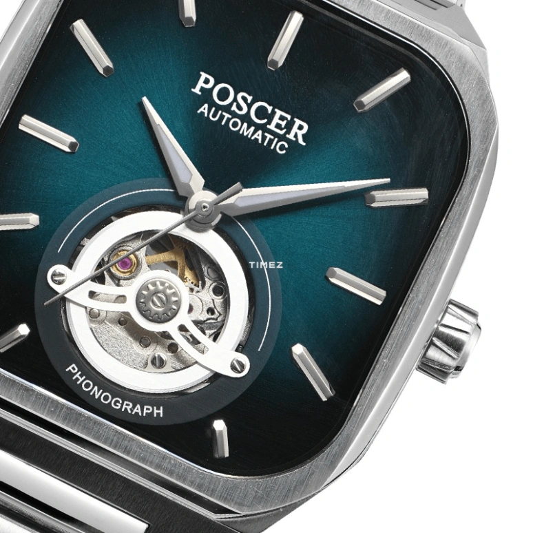 POSCER,Ptime 39x42mm,39x42mm,Stainless Steel,Blue,Automatic,Sapphire,Glass,Other,P,P.6228M.WWU