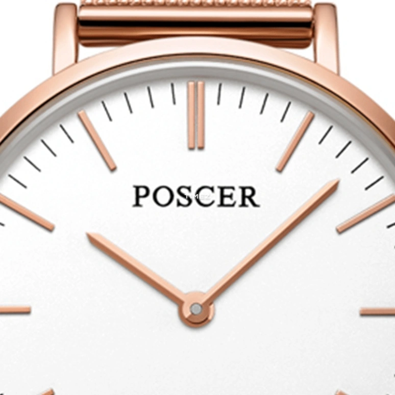 POSCER,To Youth 40.80mm,40.80mm,Stainless Steel,White,Quartz,Sapphire,Glass,Round,P,P.8260M.RRW