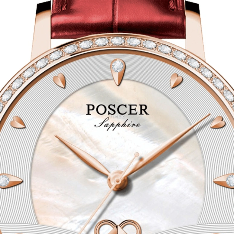 POSCER,Yayun 28.50mm,28.50mm,Stainless Steel,Silver White,Quartz,Sapphire,Glass,Round,P,P.8291L.REW