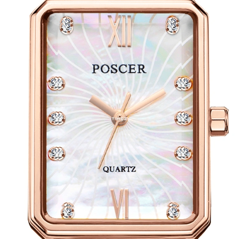 POSCER,Yayun 28x21mm,28x21mm,Stainless Steel,Silver White,Quartz,Sapphire,Glass,Other,P,P.50107L.RRW