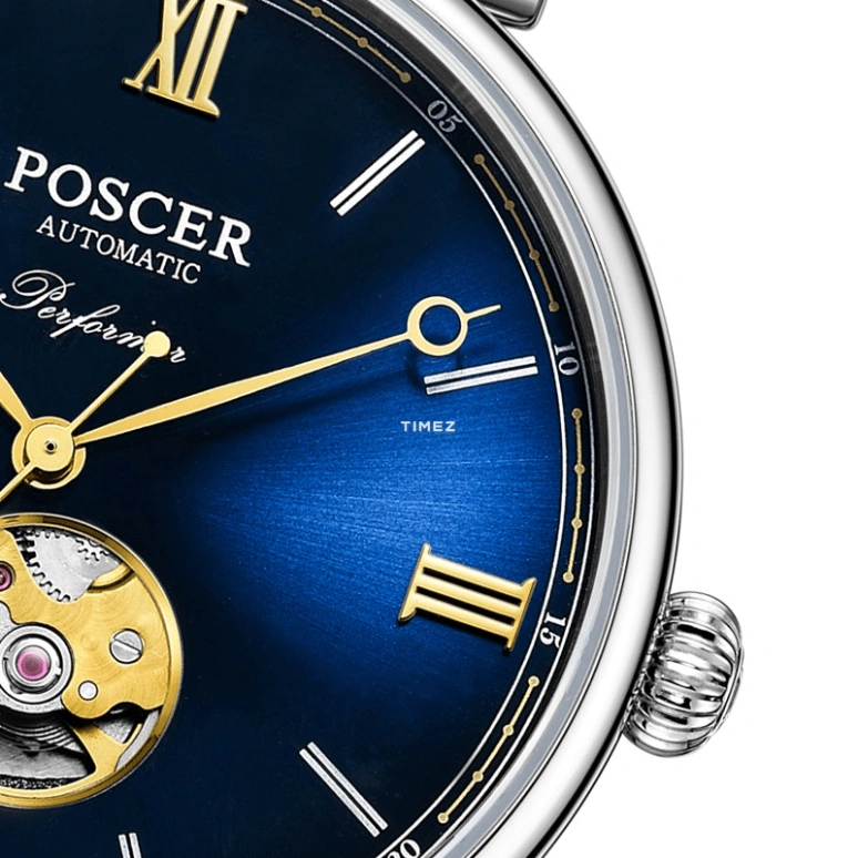 POSCER,Performer 41mm,41mm,Stainless Steel,Blue,Automatic,Sapphire,Glass,Round,P,P.6608M.WWU