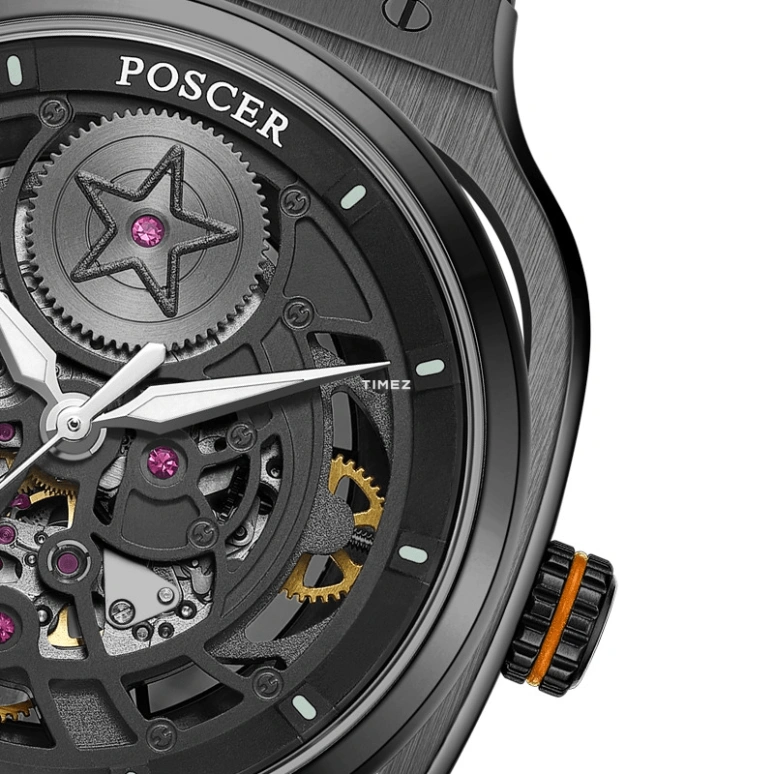 POSCER,Ptime 41mm,41mm,Stainless Steel,Black,Skeleton,Automatic,Sapphire,Glass,Other,P,P.6220M.BBB