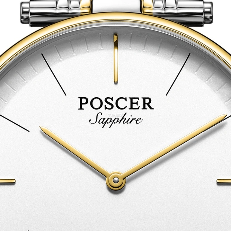 POSCER,Simple love 39mm,39mm,Stainless Steel,Silver,Quartz,Day,Sapphire,Glass,P,P.8278M.VVW