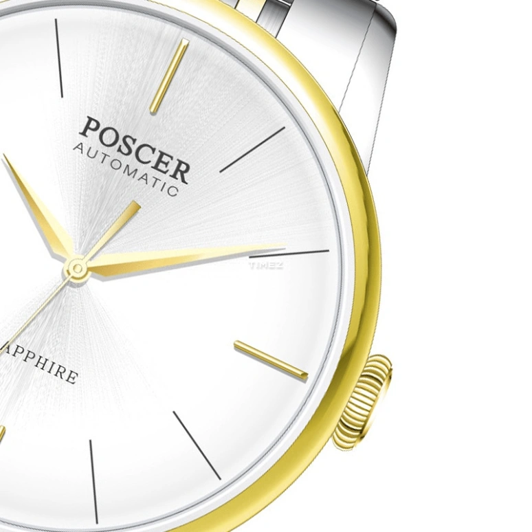 POSCER,classics 31.50mm,31.50mm,Stainless Steel,Silver,Automatic,Sapphire,Glass,Round,P,P.6165L.VVW