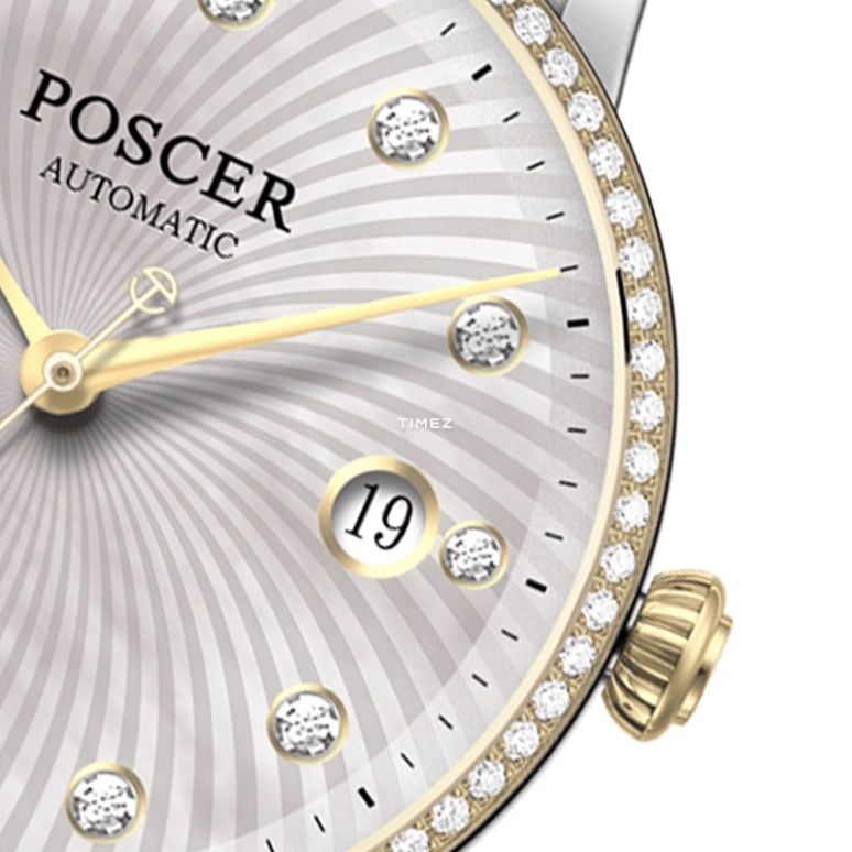 POSCER,Sun moon and stars 28mm,28mm,Stainless Steel,Silver,Automatic,Day,Sapphire,Glass,P,P.6600L.VVW