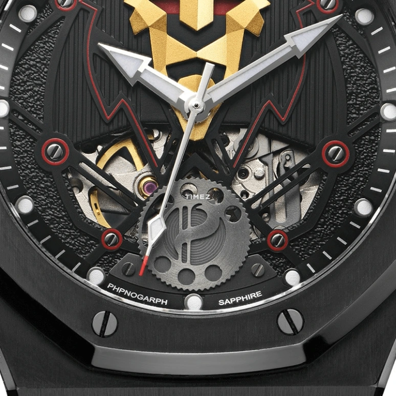 POSCER,Coorong 42mm,42mm,Stainless Steel,Black,Skeleton,Automatic,Sapphire,Glass,Octagon,P,P.6232M.BBB