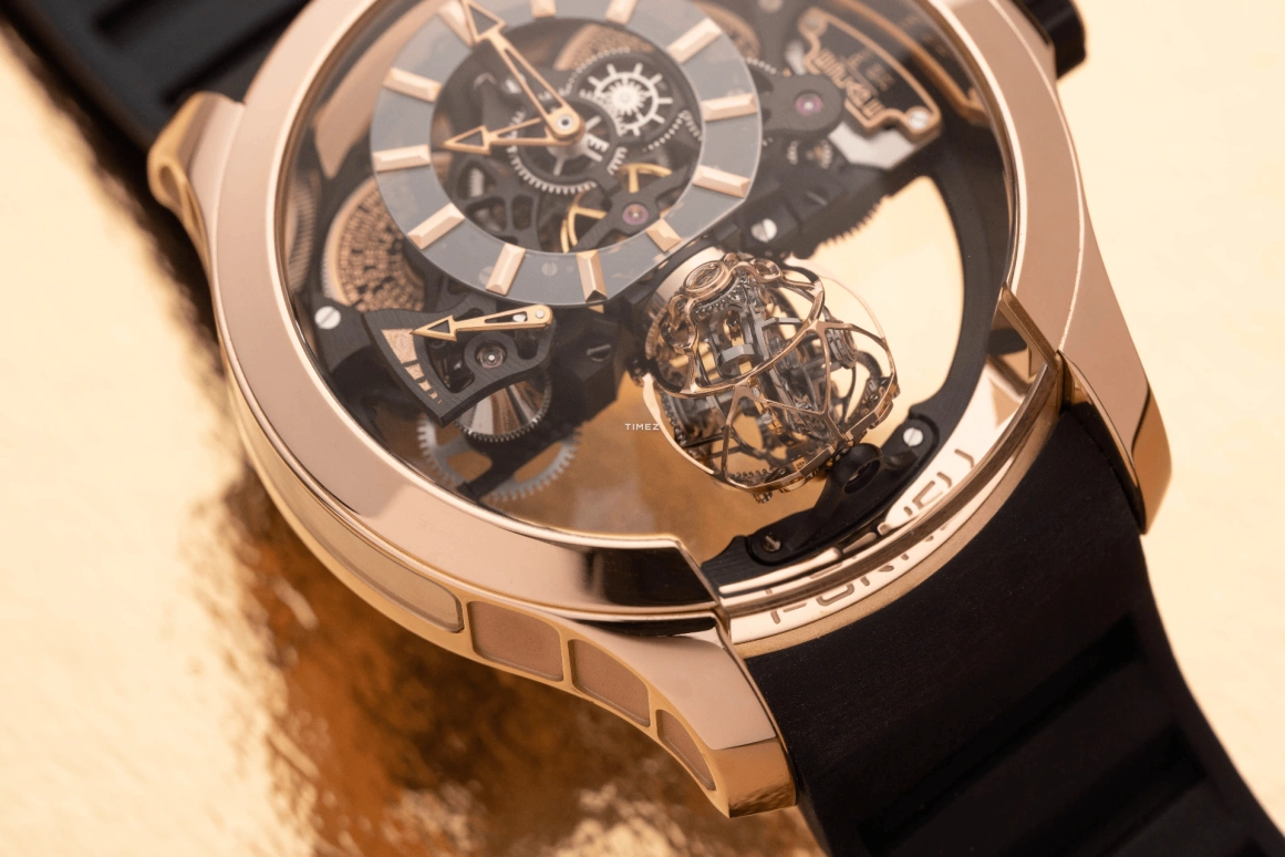 PURNELL,Escape Primo 48mm,48mm,Rose Gold,Skeleton,Handwound,Power Reserve Indicator,Tourbillon,P11RGRG