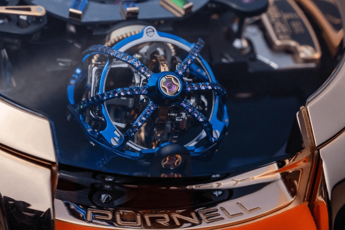 PURNELL,Escape Primo 48mm,48mm,Rose Gold,Skeleton,Handwound,Power Reserve Indicator,Tourbillon,P11RGRGBL