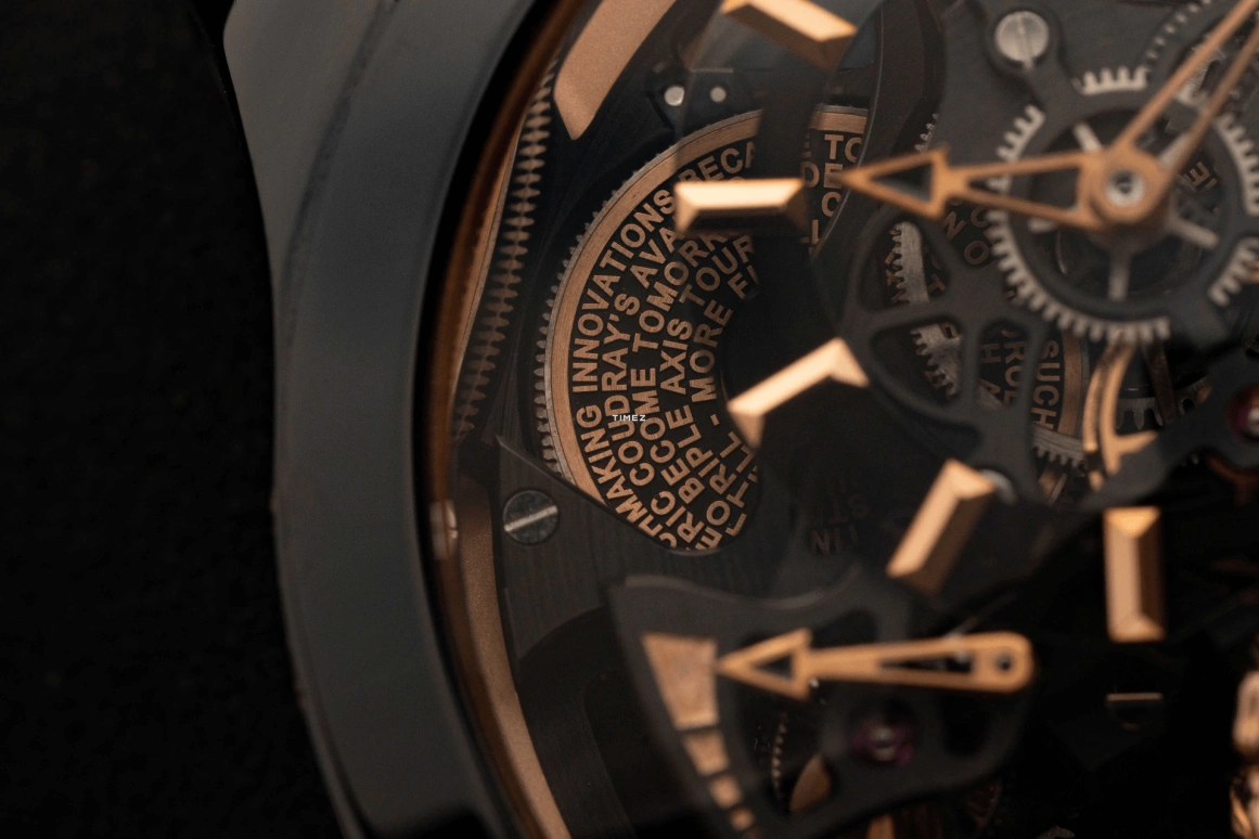 PURNELL,Escape Primo 48mm,48mm,Rose Gold,Black Gold,Skeleton,Handwound,Power Reserve Indicator,Tourbillon,P11RGBG