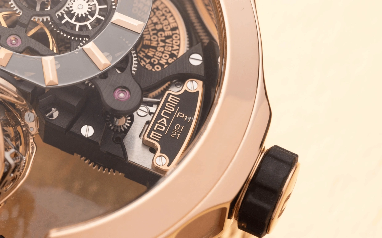 PURNELL,Escape Primo 48mm,48mm,Rose Gold,Skeleton,Handwound,Power Reserve Indicator,Tourbillon,P11RGRG