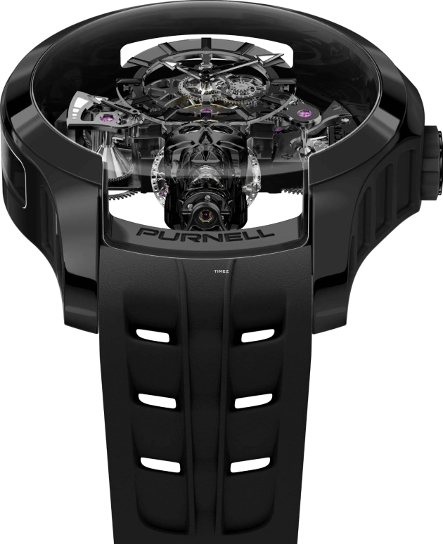 PURNELL,Escape Skull 48mm,48mm,Titanium,Skeleton,Handwound,Power Reserve Indicator,Tourbillon,P10SKBKCN