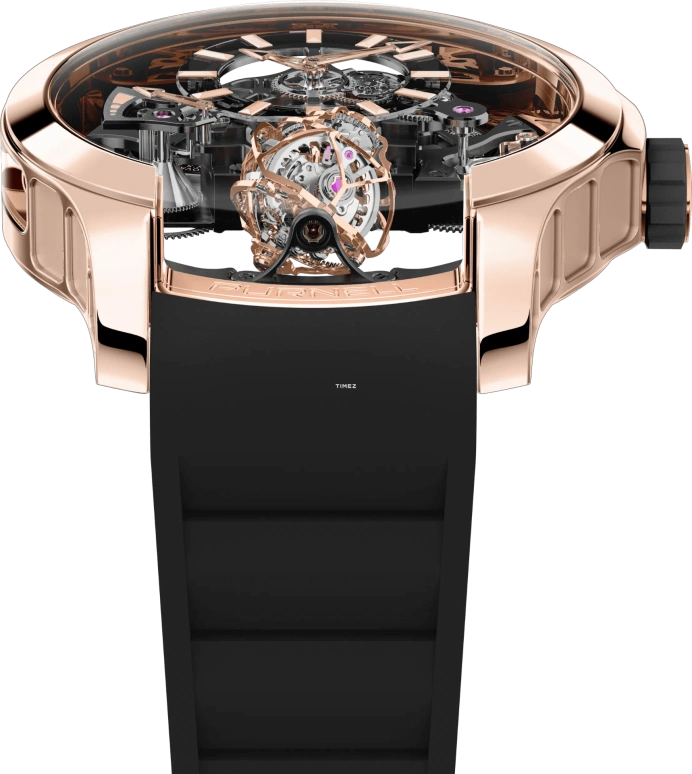 PURNELL,Escape Primo 48mm,48mm,Rose Gold,Skeleton,Handwound,Power Reserve Indicator,Tourbillon,P11RGRG