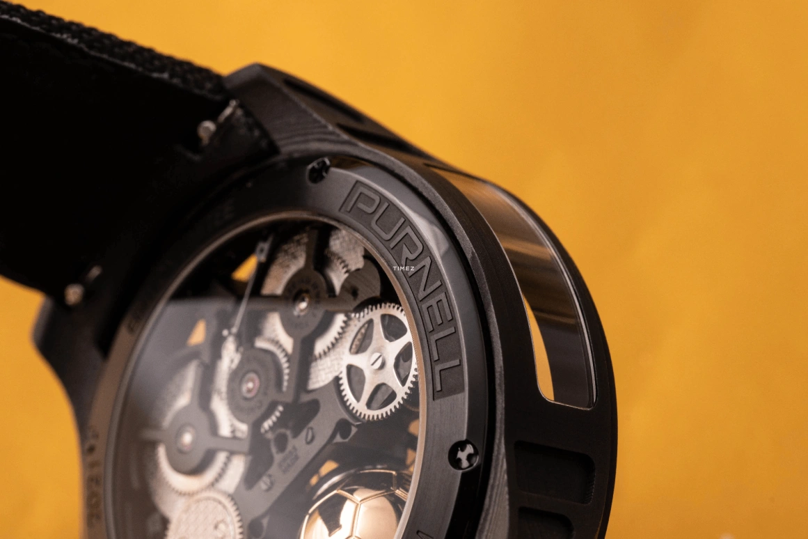 PURNELL,Escape Legend 48x19mm,48x19mm,Carbon,Skeleton,Handwound,Power Reserve Indicator,Tourbillon,P10BKCN