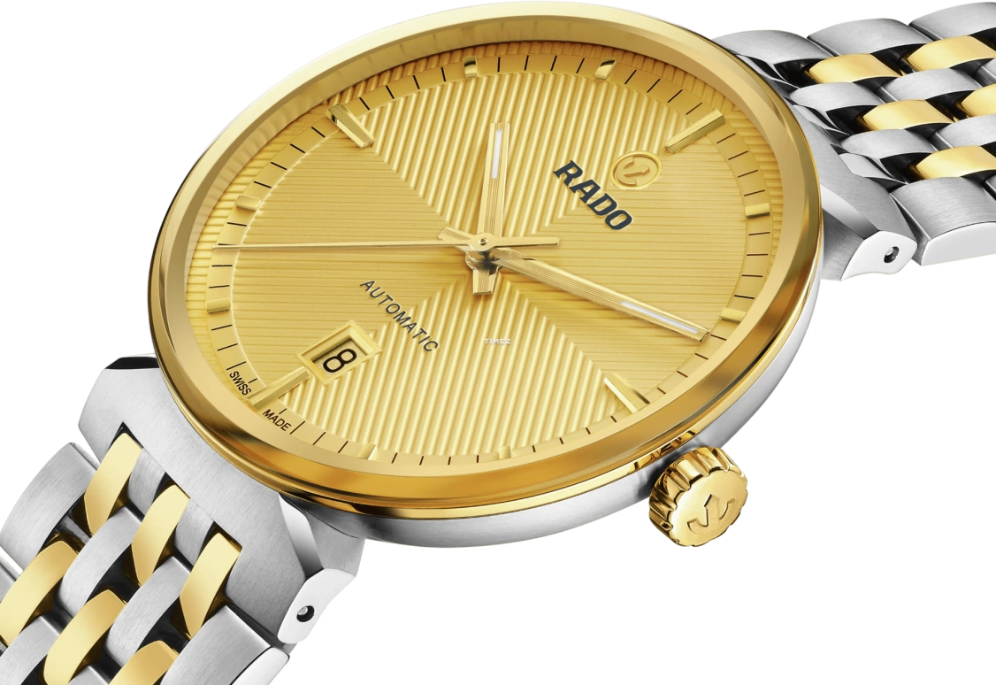 Rado,Florence 39mm,39mm,Stainless Steel,Gold,Automatic,Day,80hours,R48903253