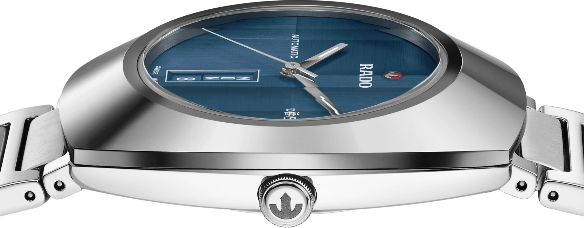 Rado,DiaMaster 38mm,38mm,Stainless Steel,Blue,Automatic,Day,Oval,R12160213