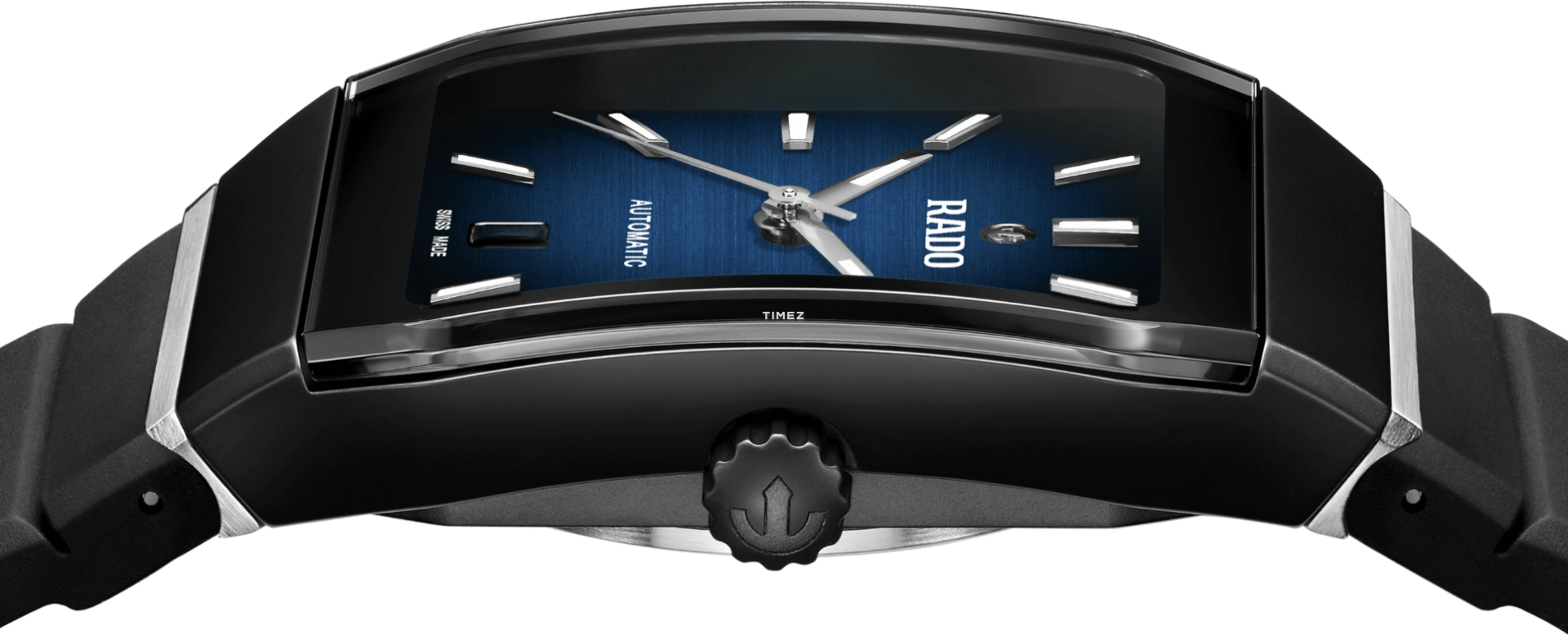 Rado,Anatom 32.50mm,32.50mm,Stainless Steel,Ceramic,Blue,Black,Automatic,Day,72hours,R10202209