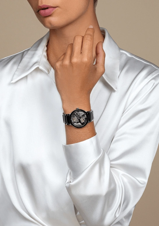 Rado,Centrix 38mm,38mm,Stainless Steel,Black,Skeleton,Automatic,80hours,In-house Caliber,R30178152