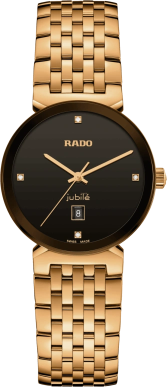 Rado,Florence 30mm,30mm,Stainless Steel,Black,Quartz,Day,In-house Caliber,R48917703