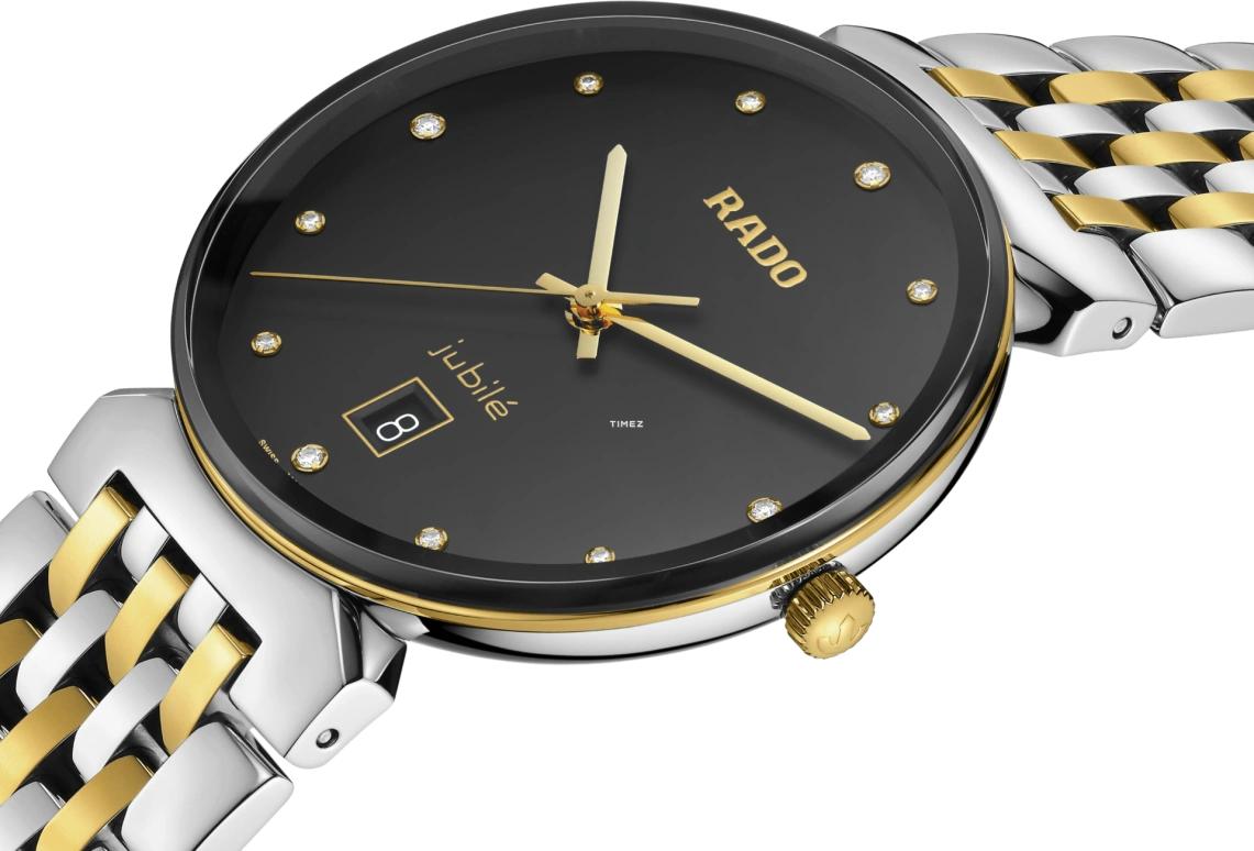 Rado,Florence 38mm,38mm,Stainless Steel,Black,Quartz,Day,In-house Caliber,R48912743