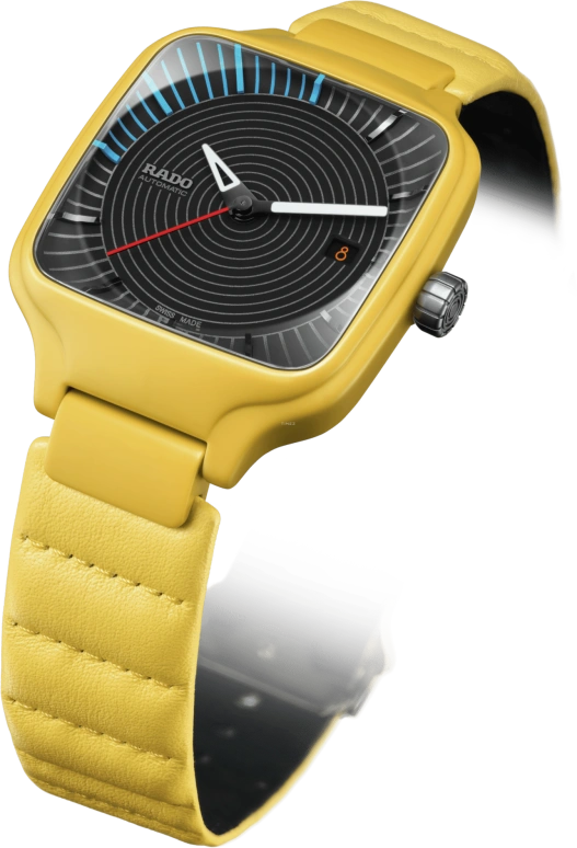 Rado,True Square 38mm,38mm,Ceramic,Black,Blue,Automatic,Day,80hours,R27074155