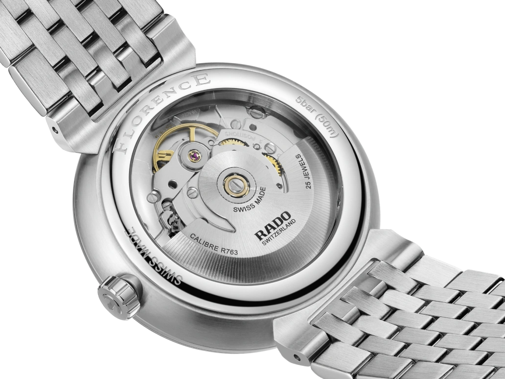 Rado,Florence 39mm,39mm,Stainless Steel,Black,Automatic,Day,In-house Caliber,R48903153