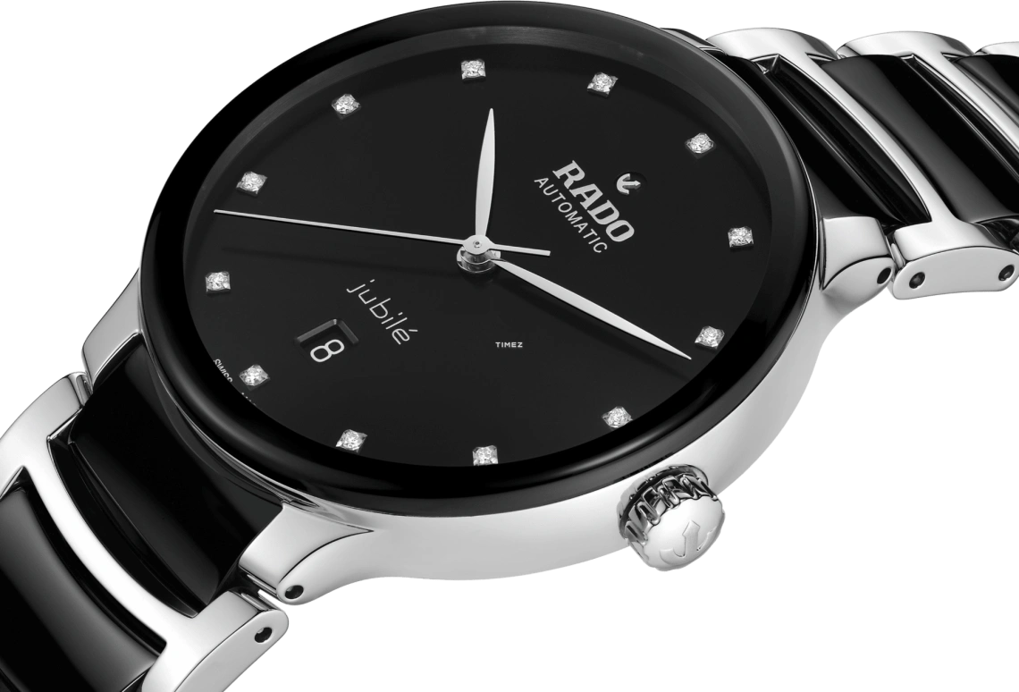 Rado,Centrix 39.50mm,39.50mm,Stainless Steel,Black,Automatic,Day,In-house Caliber,R30018742