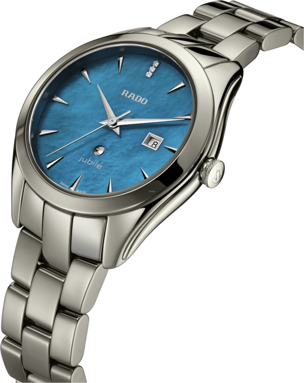 Rado,HyperChrome 36mm,36mm,Stainless Steel,Ceramic,Blue,Quartz,Day,In-house Caliber,R32027962
