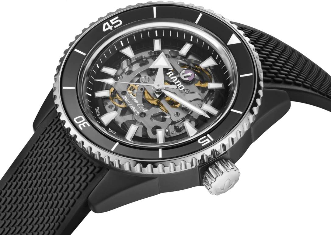 Rado,Captain Cook 43mm,43mm,Ceramic,Stainless Steel,Titanium,Silver,Automatic,80hours,In-house Caliber,R32129168