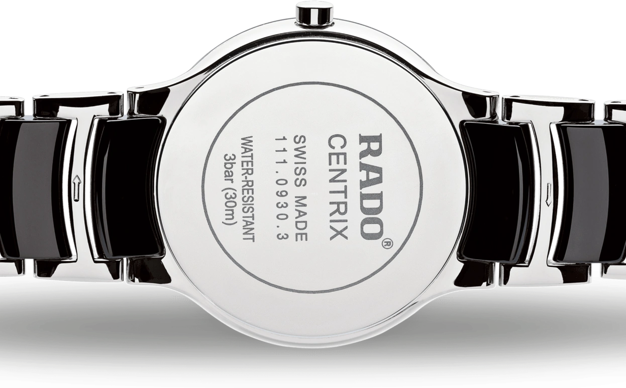 Rado,Centrix 28mm,28mm,Stainless Steel,Black,Quartz,Day,In-house Caliber,R30935712