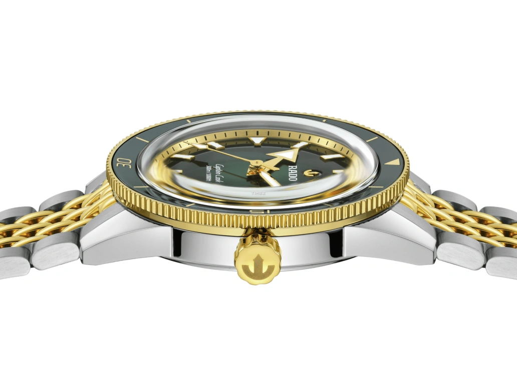 Rado,Captain Cook 39mm,39mm,Stainless Steel,Ceramic,Green,Automatic,Day,Anti-magnetic,R32225313
