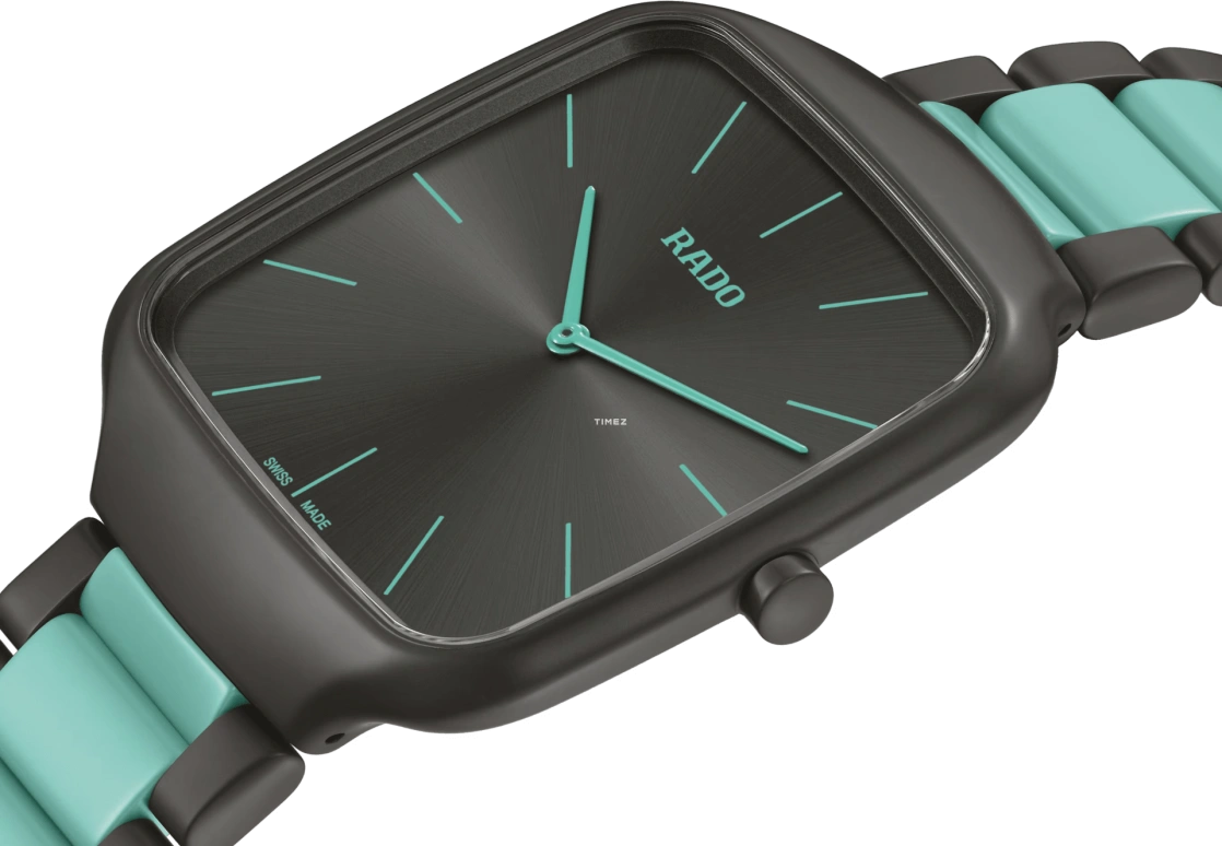 Rado,True Square 37mm,37mm,Ceramic,Black,Quartz,In-house Caliber,Sapphire,Crystal Glass,R27045162