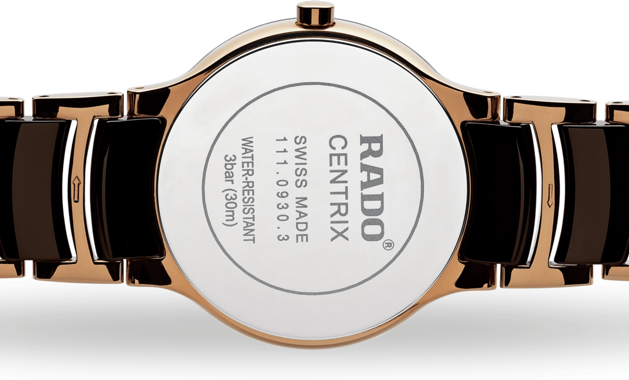 Rado,Centrix 28mm,28mm,Stainless Steel,Coffee,Brown,Quartz,Day,In-house Caliber,R30555724