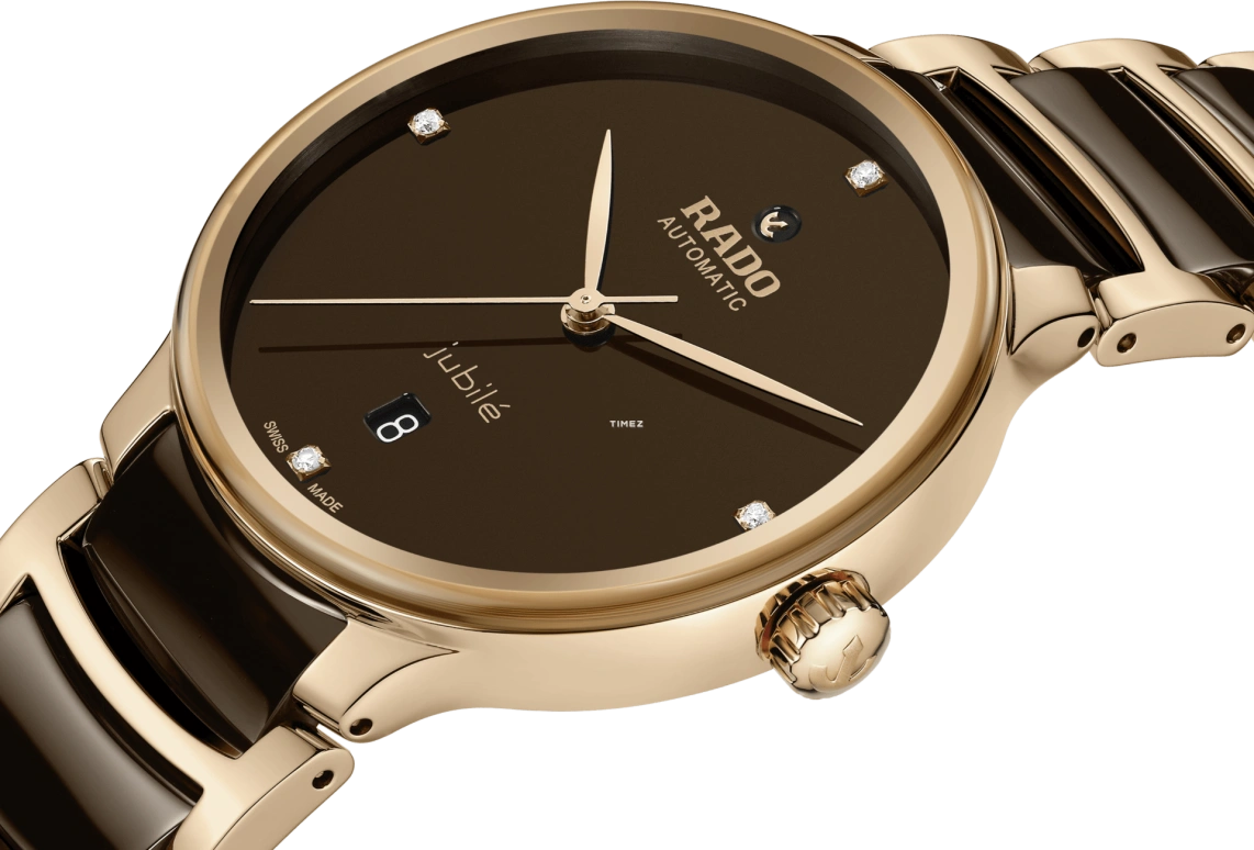 Rado,Centrix 39.50mm,39.50mm,Stainless Steel,Brown,Automatic,Day,Sapphire,R30017712