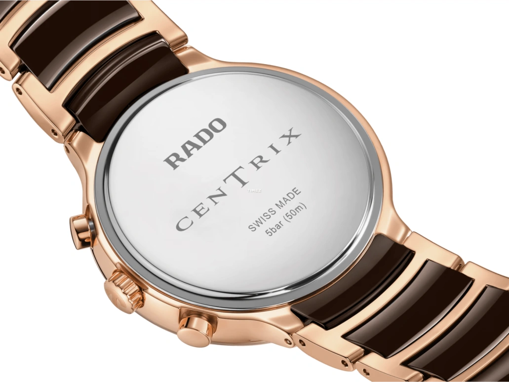 Rado,Centrix 41mm,41mm,Stainless Steel,Brown,Quartz,Chronograph,Day,Anti-magnetic,R30212302