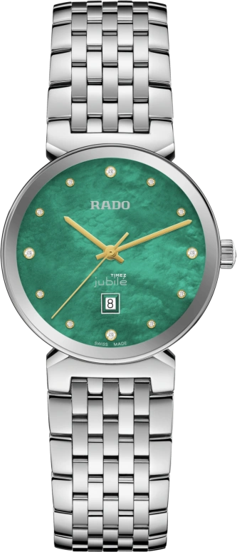 Rado,Florence 30mm,30mm,Stainless Steel,Green,Quartz,Day,In-house Caliber,R48913903
