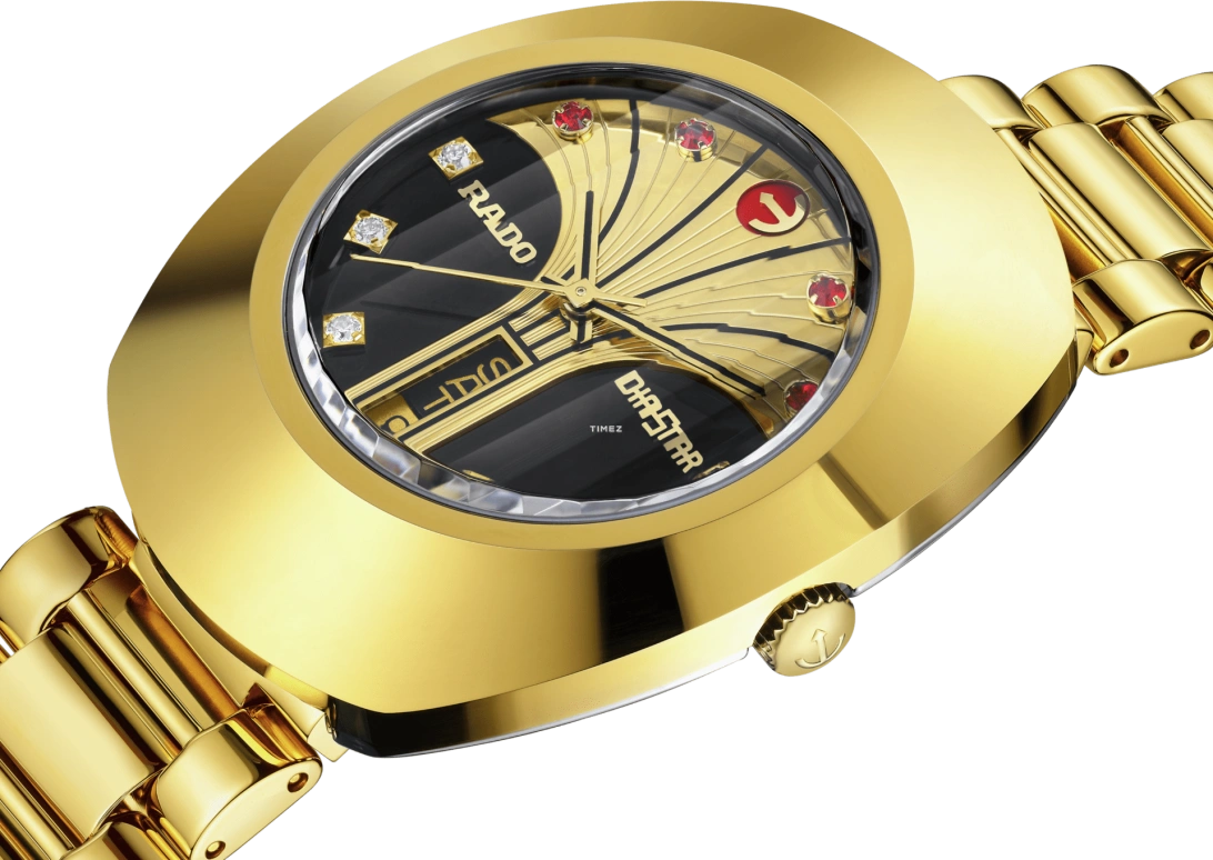 Rado,Other 35mm,35mm,Peek,Gold,Black,Automatic,Sapphire,Crystal Glass,Oval,R12413474