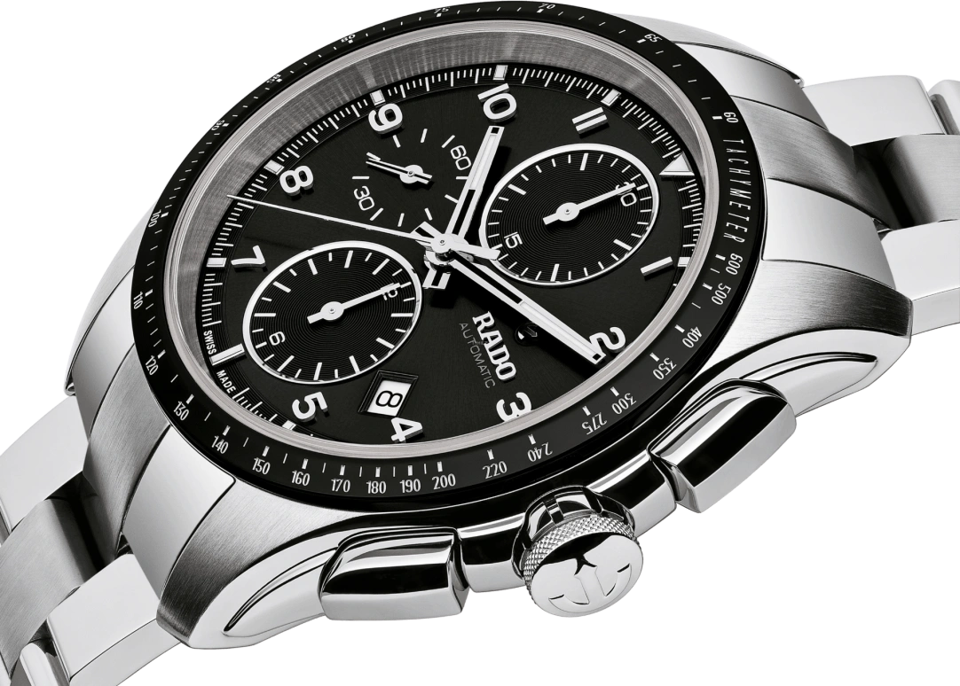 Rado,HyperChrome 44mm,44mm,Stainless Steel,Black,Automatic,60hours,Sapphire,R32042153