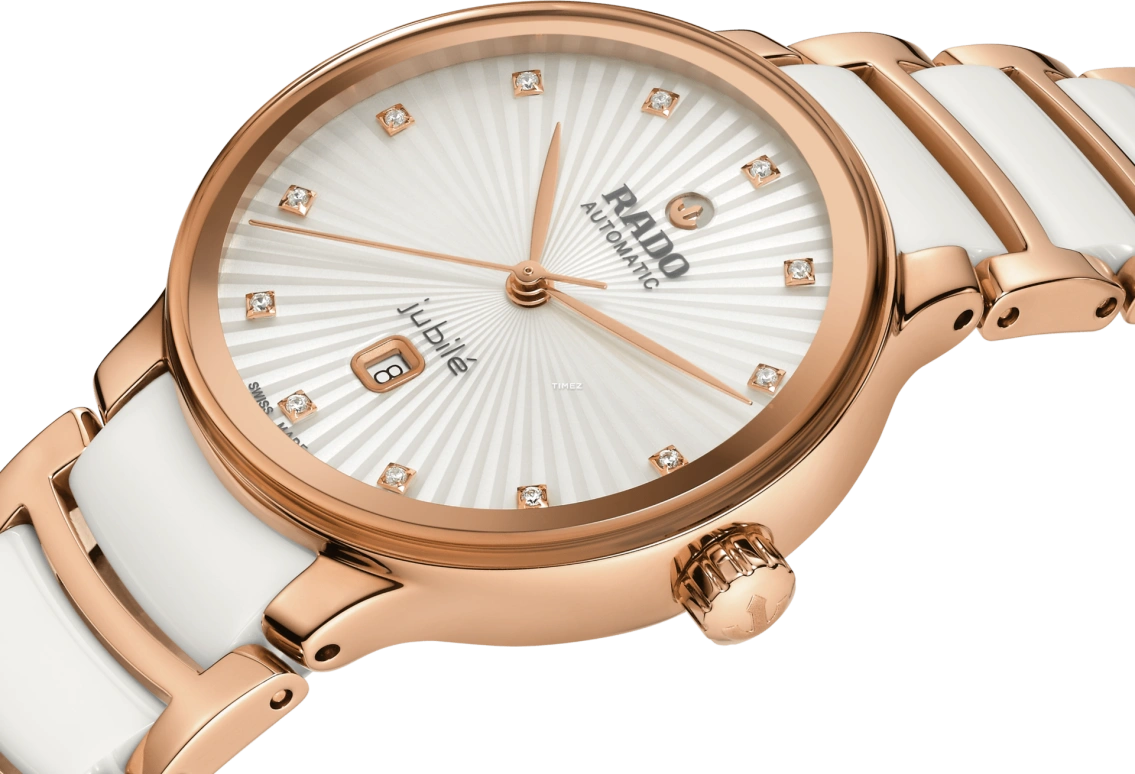 Rado,Centrix 30.50mm,30.50mm,Stainless Steel,White,Automatic,Day,48hours,R30019744