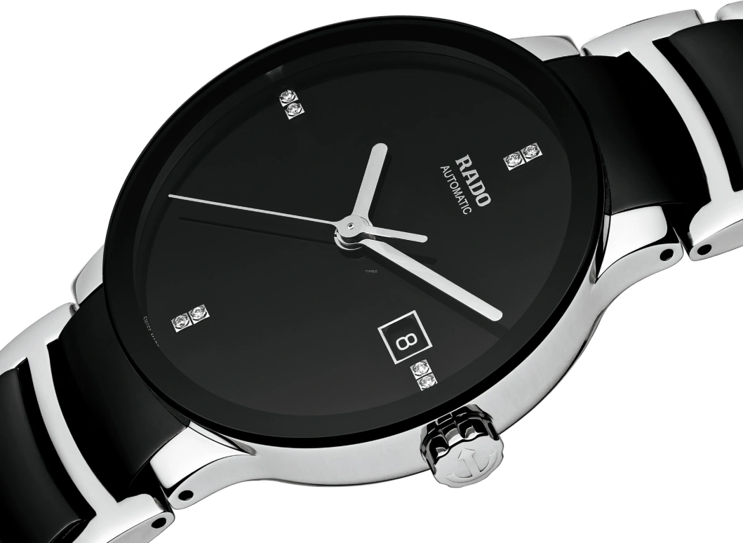 Rado,Centrix 38mm,38mm,Stainless Steel,Black,Automatic,42hours,Sapphire,Crystal Glass,R30941702